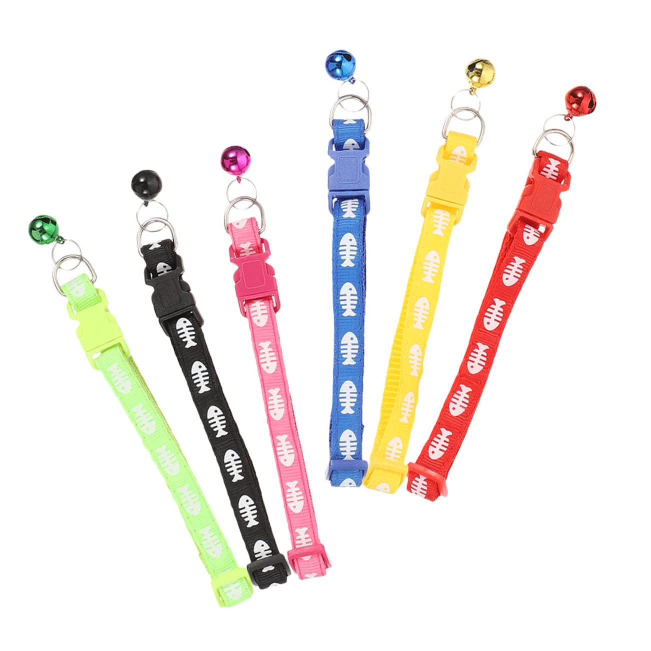 Collares para sesiones de fotos de mascotas: pack de 6 con patrón de espina de pescado ajustable