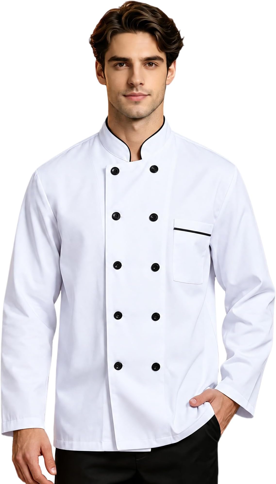 Unisex Chef Coat Kitchen Short/Long Sleeve Chef Jacket for Men and Women CFM0001