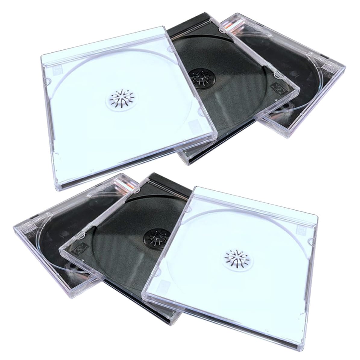 Estuches para DVD de plástico PP portátiles en paquete de 6 unidades para organizar cine en casa