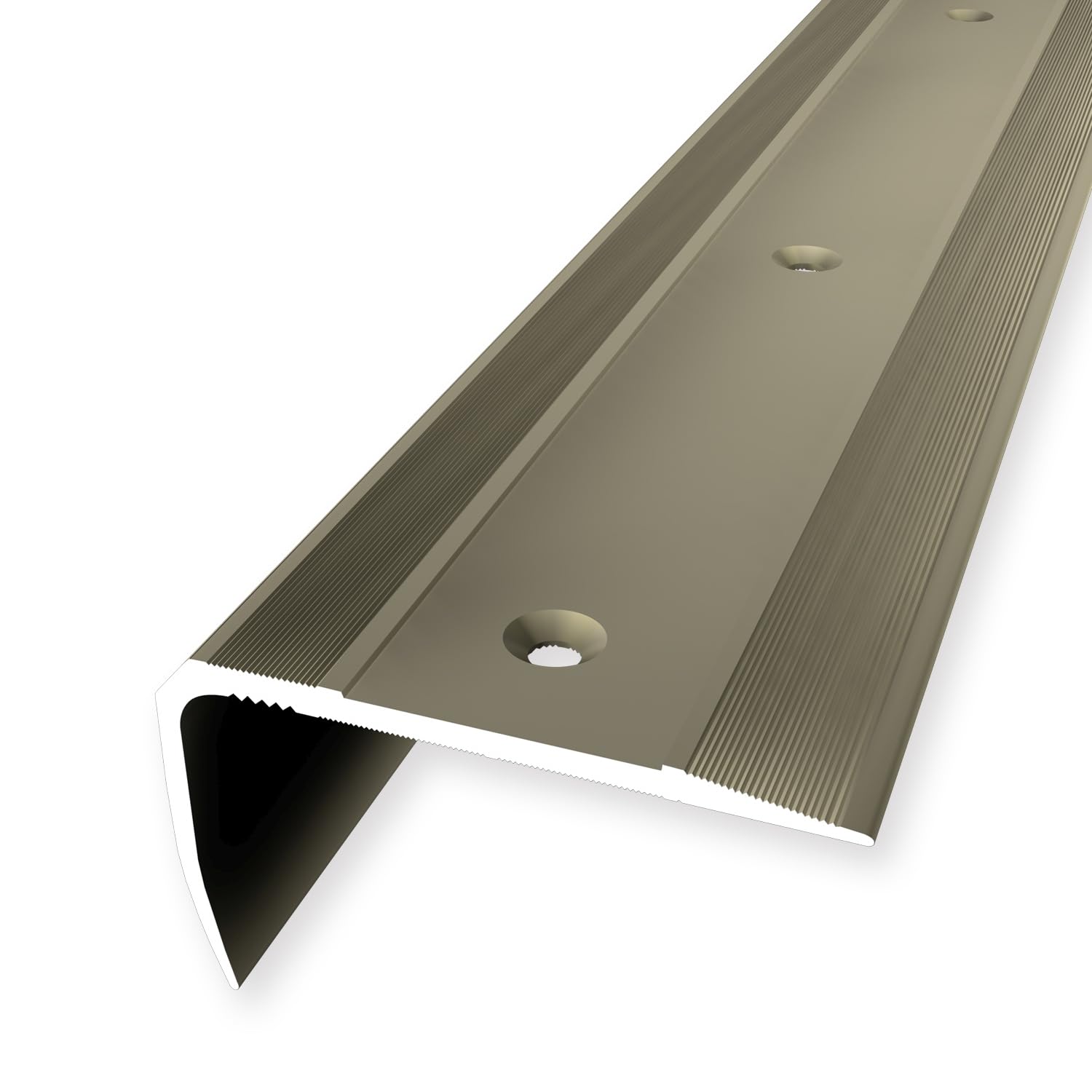 Traprandprofiel 32 x 42 x 2500 mm hoekprofiel aluminium glad dubbel