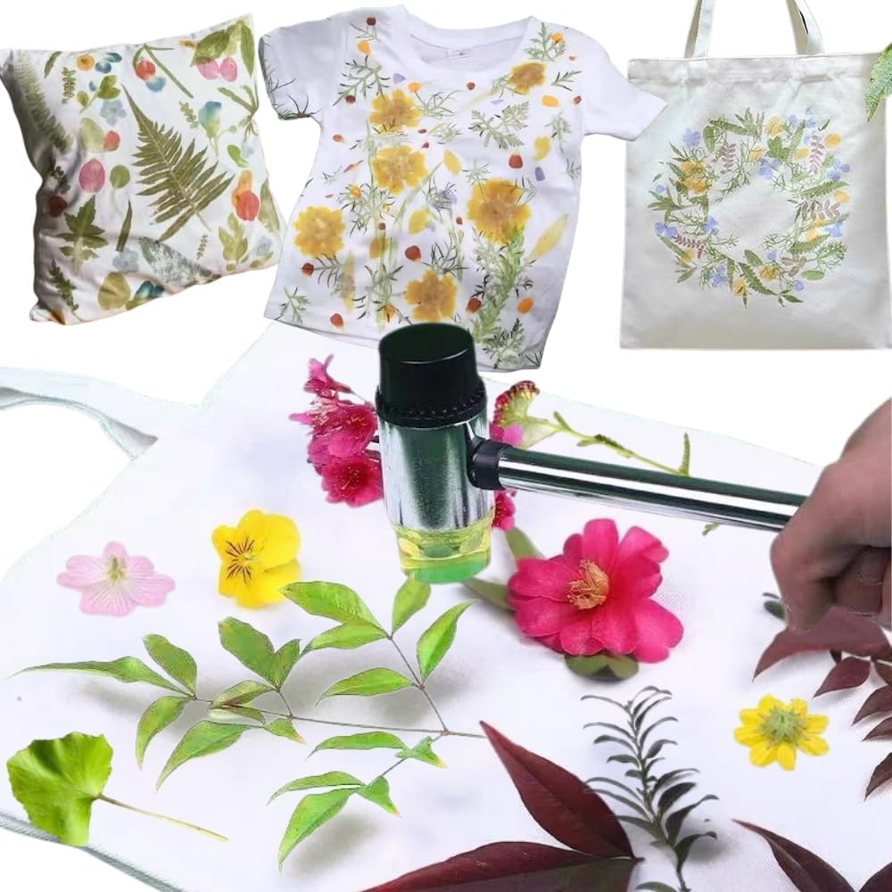 Banderi Natural Plant Rubbing Dyeing Kit - DIY Fabric Crafts (Handbag/Clothes/Decor) | Fun Parent-Child Activity