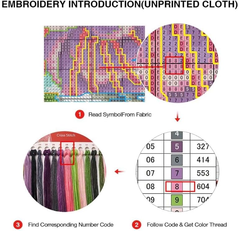 Embroidered Pillow Cases, Animal Cat 11CT Cross Stitch Cushion Cover Embroidery Pillowcases Stamped Cross Stitch Pillow Kits Embroidery Kit Pillow Cases 18x18inch