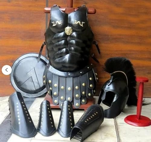 spartan costume with leather arm and leg guard/Greek Full Body Armour kit for cosplay and larp |