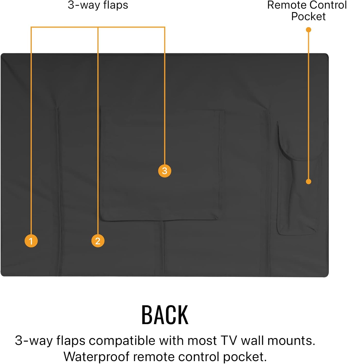 Holiday Deals 🛒 KHOMO GEAR Outdoor TV Cover - Panther Series - Universal Weatherproof Protector for 40 - 42 Inch TV - Fits Most Mounts & Brackets