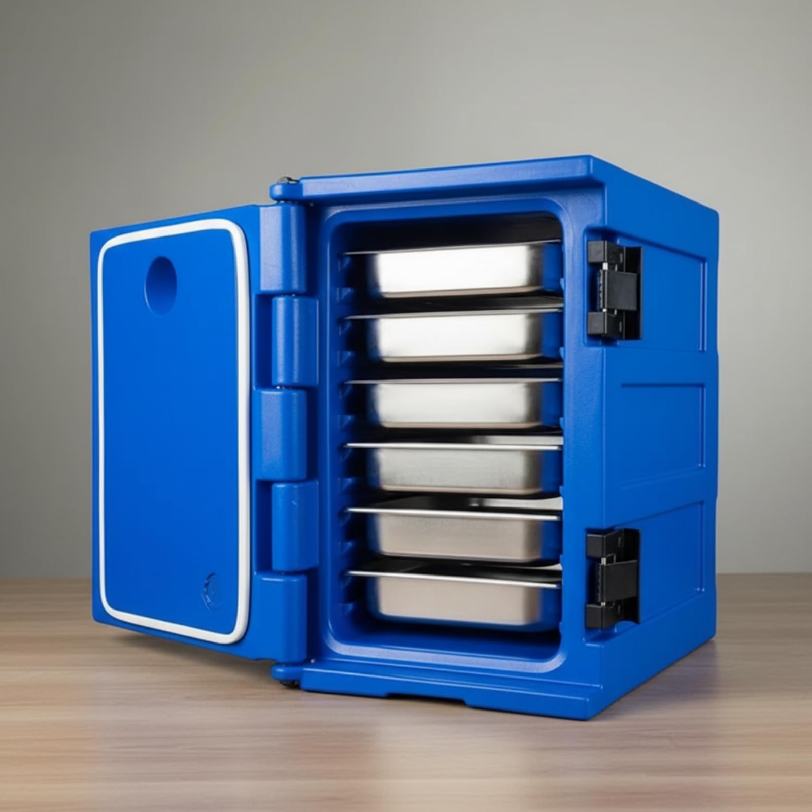 Contenitore Termico con Teglie Professionale Box Termico Porta Teglie Isolante Scatola Termica per Banchetti, Array, Rosso