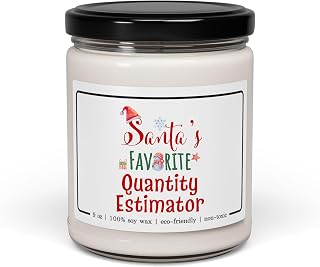Santa's Favorite Quantity Estimator Candle - Christmas Gifts for Cost Estimator Construction Estimator Project Estimator Party Decor - Xmas, New Year - Cinnamon Vanilla Scent, 9oz