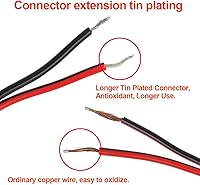 Vista 4 de Cable de alimentación de CC de 12 V 5 A, conectores macho hembra para cámara de seguridad CCTV, conectores adaptadores de corriente