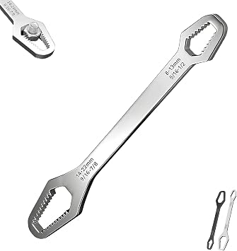 Double-Ended Wrench Universal Double Ended Wrench,8-22mm Universal,Double End Star Self-Tightening Glasses Spanner Multi-Purpose Hand Tool for Repair and Maintenance A