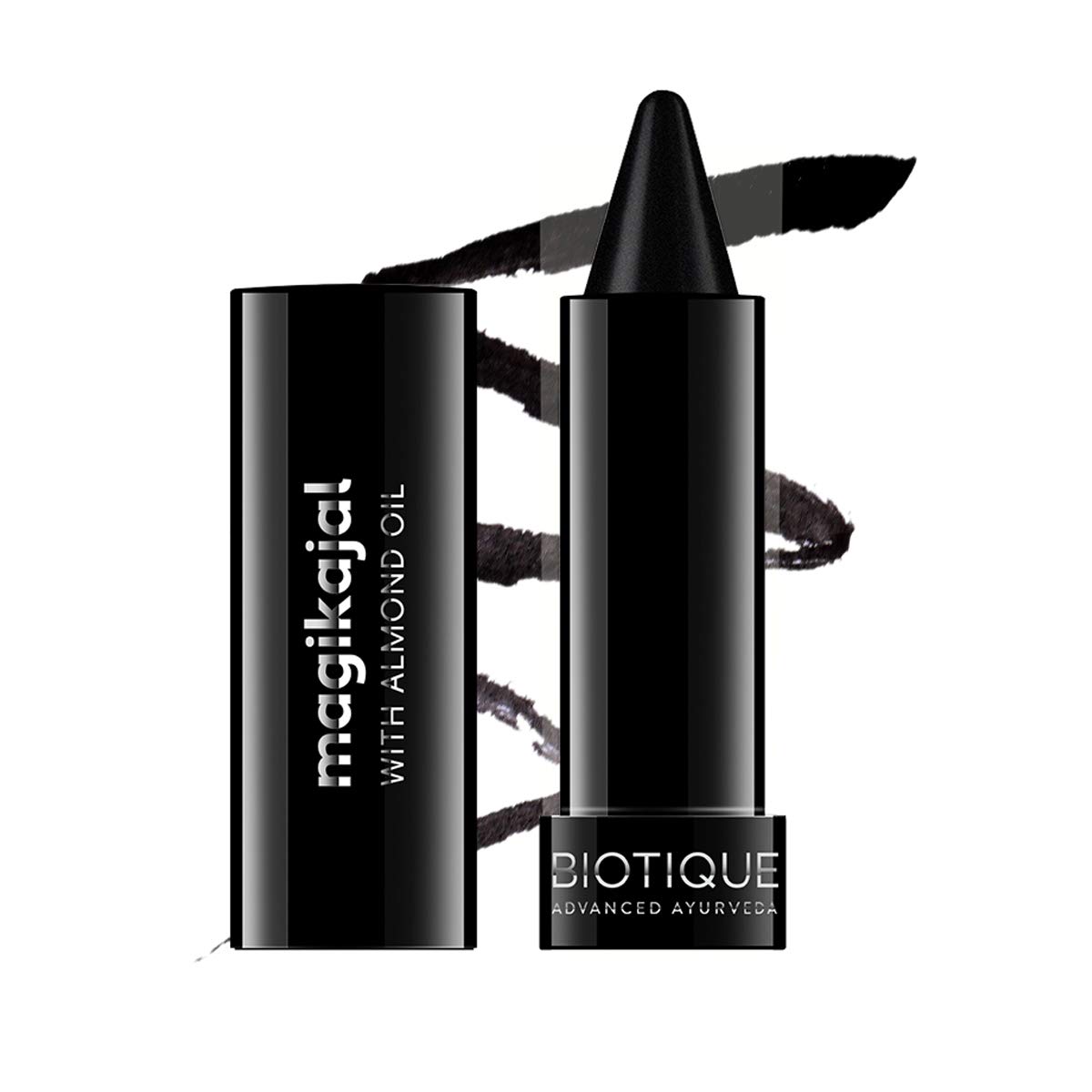 Biotique Natural Finish Makeup Magikajal pencil, Intense Black 010, 3G
