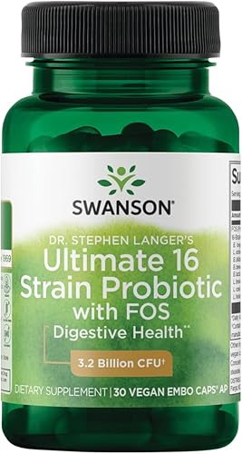 Miniatura 9 de Swanson Dr. Stephen Langer's Probiótico de 16 cepas con FOS prebiótico para adultos conscientes de la salud intestinal con 3.2 mil millones de UFC