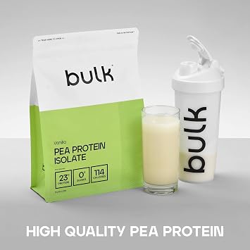 Bulk Pea Protein Isolate Powder, Vanilla, 500g