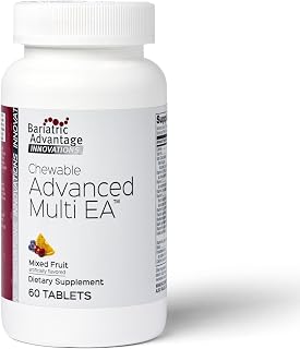 Chewable Advanced Multi EA - High Potency Daily Multivitamin with Iron for Bariatric Surgery Patients - Mixed Fruit Flavor - 60 Count