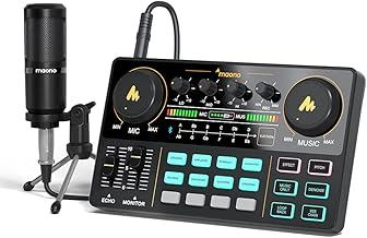 Sponsored Ad - Audio Interface with DJ Mixer and Sound Card, Maonocaster Lite Portable ALL-IN-ONE Podcast Production Studi...