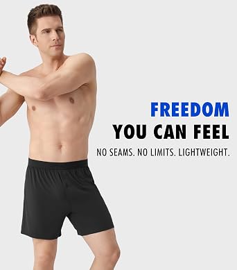 Separatec Silky Soft Modal Boxers for Men, 38mm Widen Waistband, Breathable Loose Men's Underwear for Sleep (3-Pack)