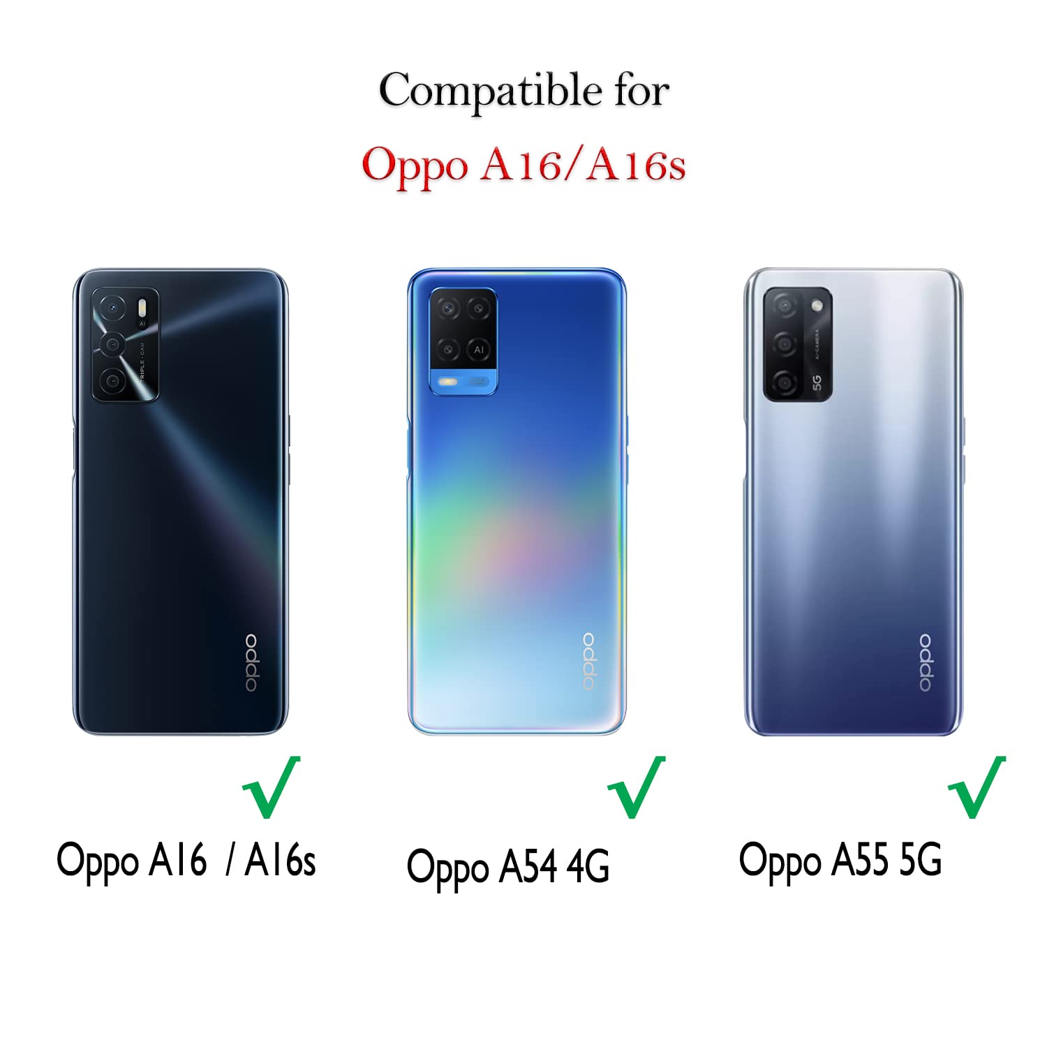 ILING Coque pour Oppo A16/Oppo A16s/Oppo A54s Case,Silicone Coloré