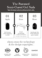 Vista 38 de ohora - Tiras de uñas de gel semicuradas (N Silver Chrome), blancas, metálicas, para cualquier lámpara de uñas UV/LED, larga duración, con 2