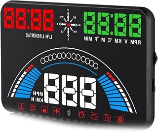 Heads Up Display, Head Up Display, Head Up Display Vehicle Speeding Warning Fuel Consumption Water Temperature RPM