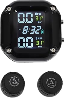 Motorcycle Tire Pressure Monitoring System Kit 433/315MHz Tire Pressure Sensor Kit 1 Set