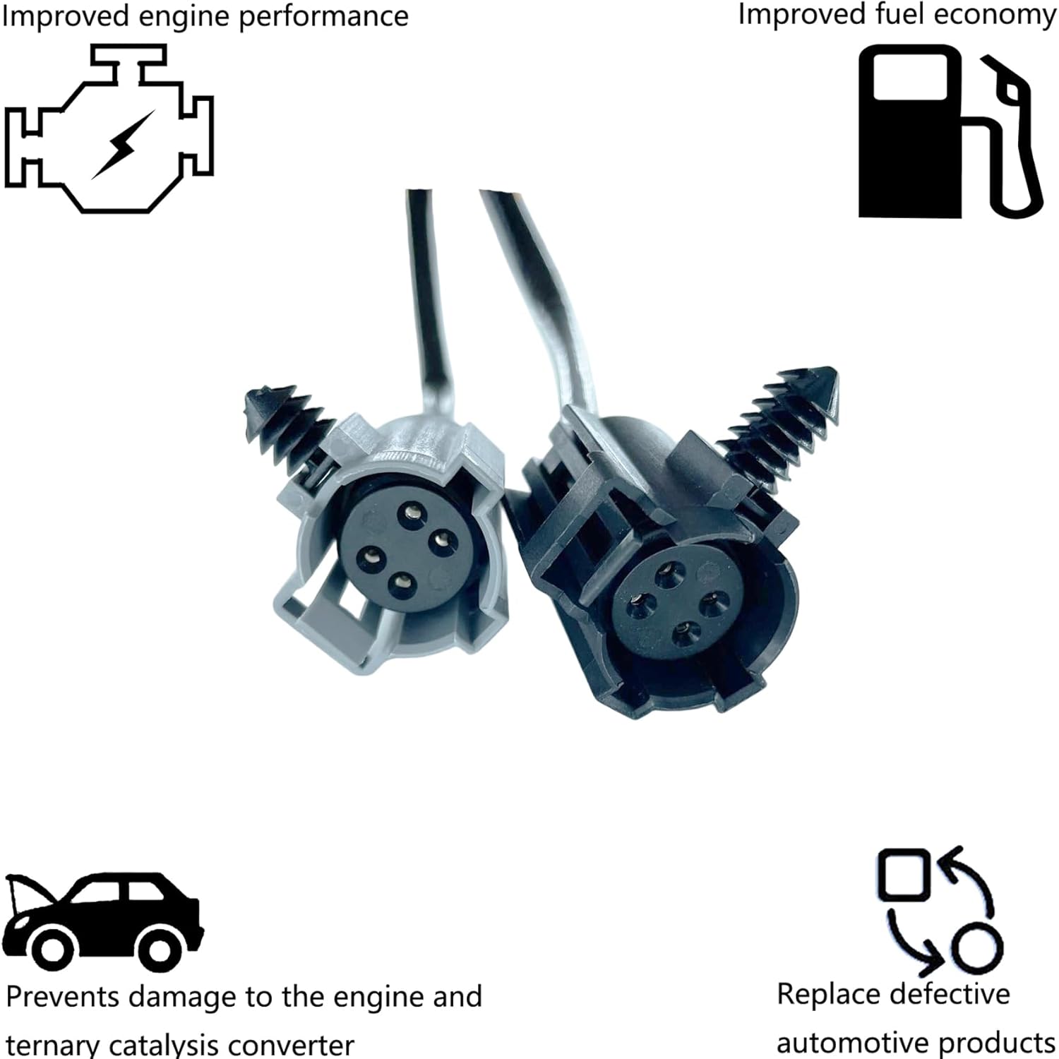 Dropwater 1 Pair Upper and Under Oxygen Sensors 234-4076 234-4078 Replacement for Jeep Cherokee,Grand Cherokee,Wrangler,Tj Upstream and Downstream O2 Sensors