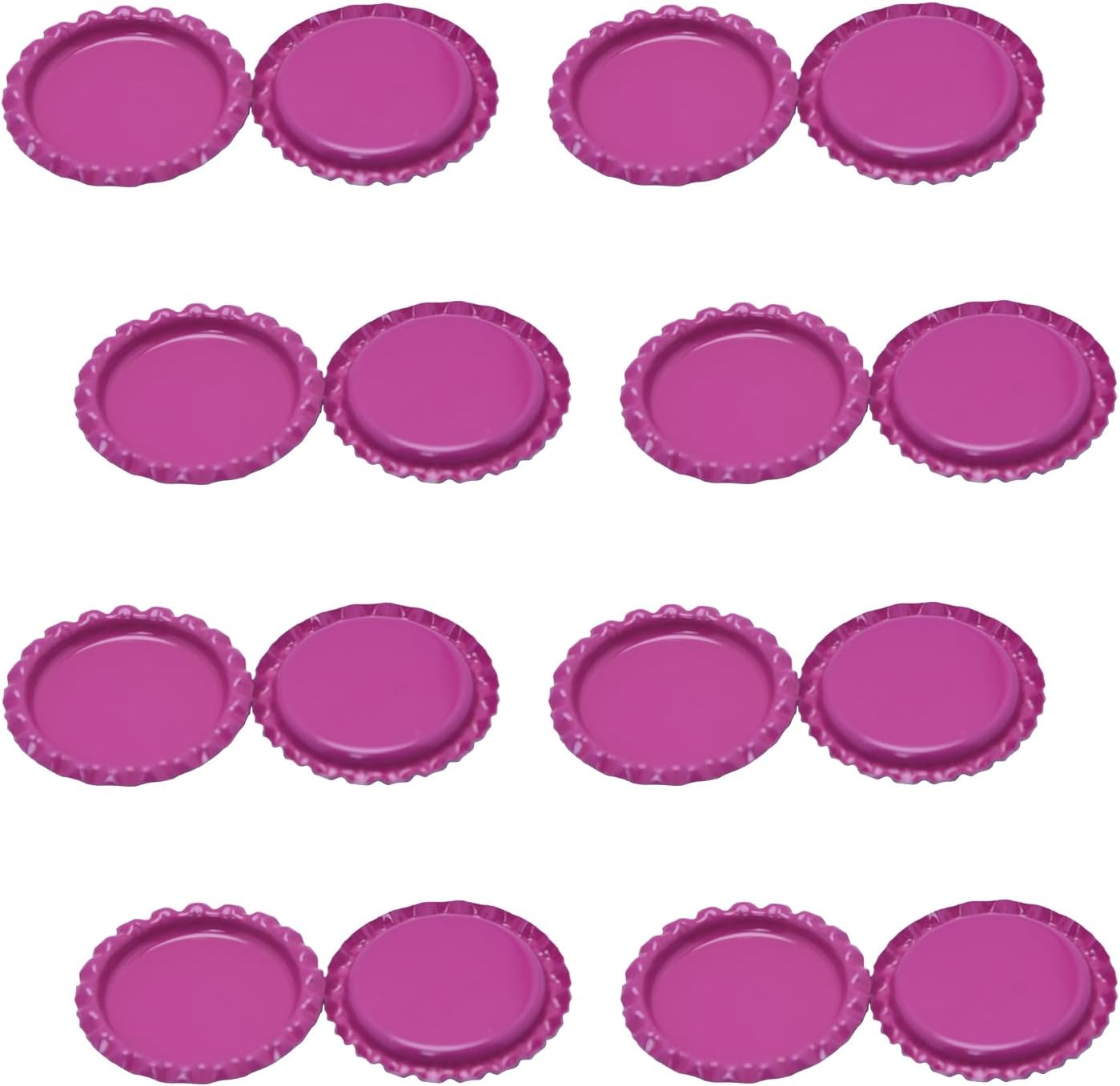 IGOGO 100 PCS Flattened Chrome Bottle Caps – Chrome Rose Pink, 1 Inch Smooth DIY Craft Caps for Jewelry Making, Hair Bows, Resin Projects, Pendants, Scrapbooking, Art Projects