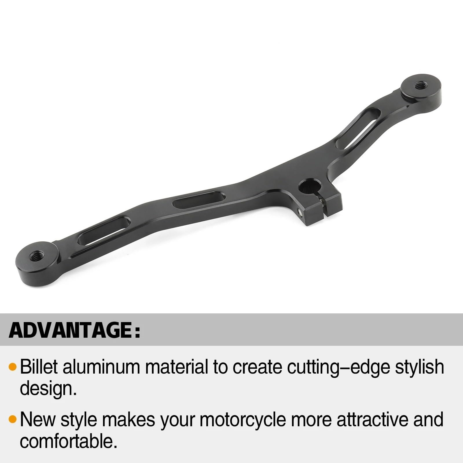 ASHCOUZ Pedale del cambio Leva del Cambio Pieghevole per Leva cambio Para punta e tallone in alluminio per comandi centrali per, adatta per Dyna Fat Street Bob Low Rider Super Wide Glide(Black)