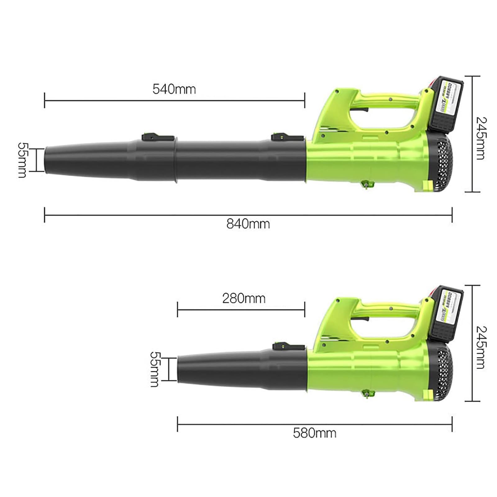 Soplador de hojas inalámbrico con alta velocidad de 28000 rpm, funciona con batería recargable, ligero para limpieza de jardín, césped, terraza, garaje