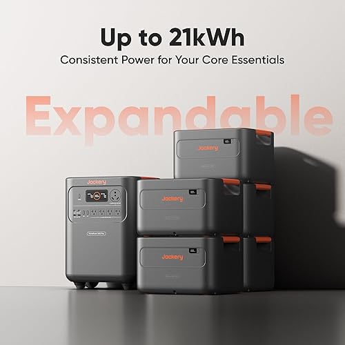 Miniatura 7 de Jackery - Estación de energía portátil HomePower 3600 Plus, salida de CA de 3600 W, generador solar LFP de 3584 Wh, expandible hasta 43 kWh,