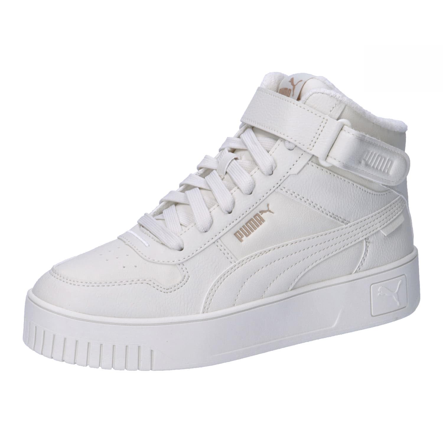 PUMA Women Carina Street MID WTR Sneaker, Vapor Gray-Vapor Gray-PUMA Gold, 8.5 UK