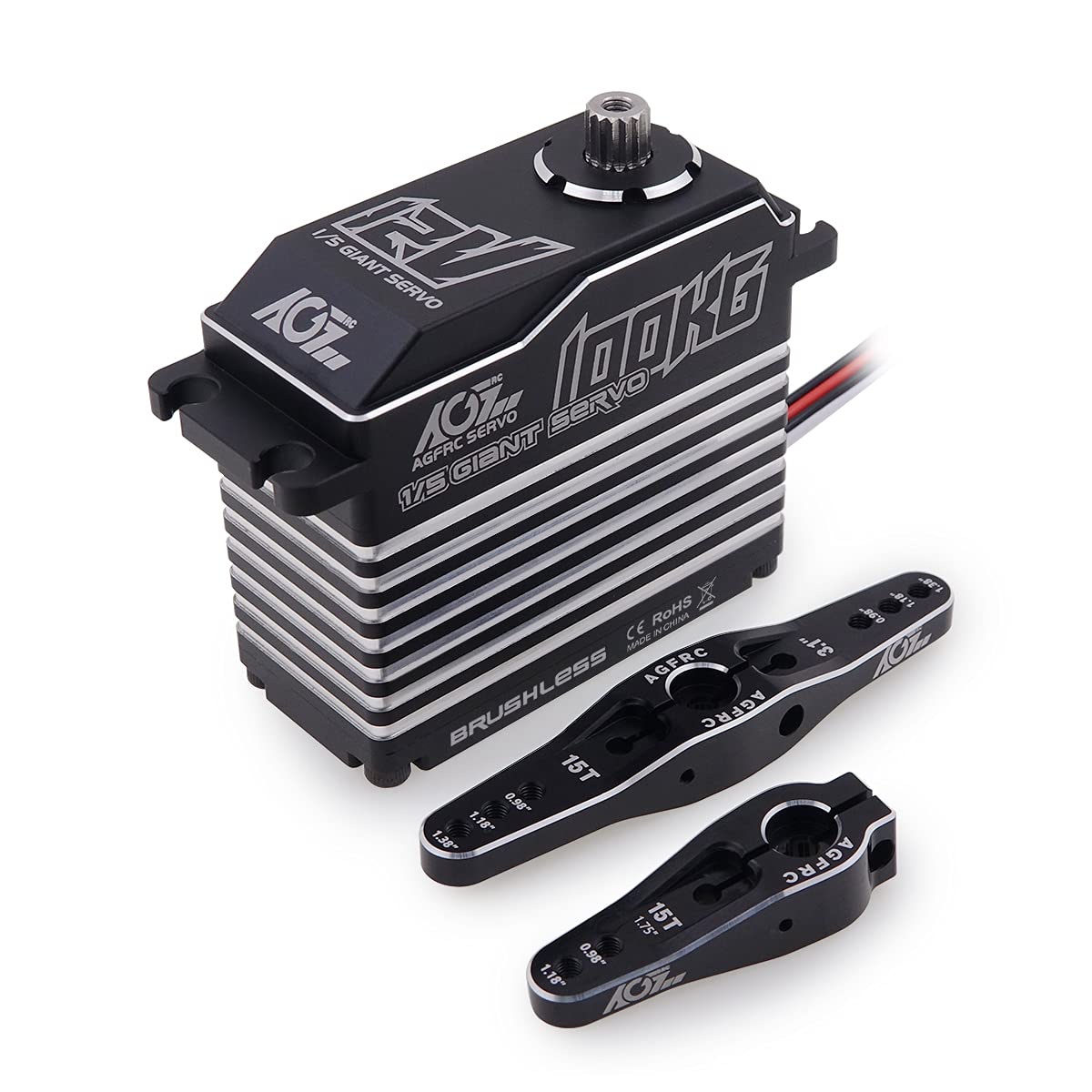 Buy AGFRC 100KG 12V HighTorque 5th RCServoMotor Waterproof Metal