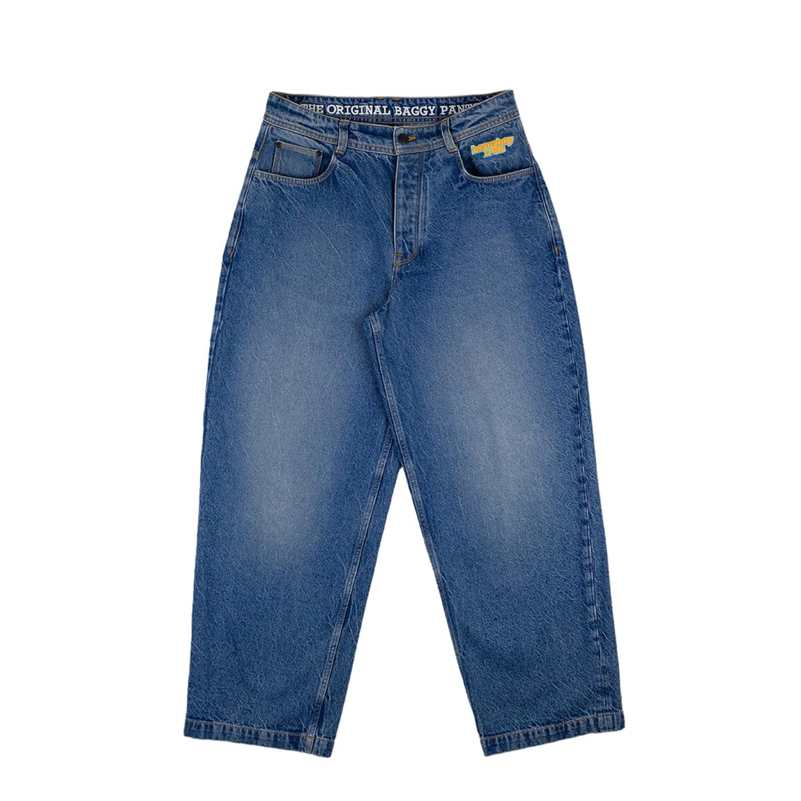 Homeboy Unisex X-Tra Monster Vintage Denim Pants, Vintage Blue, 33 L34