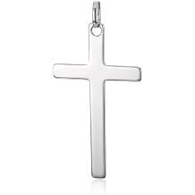 Cross Pendant for Men and Women in 18K Gold Plated or 925 Sterling Silver Plated Rhodium