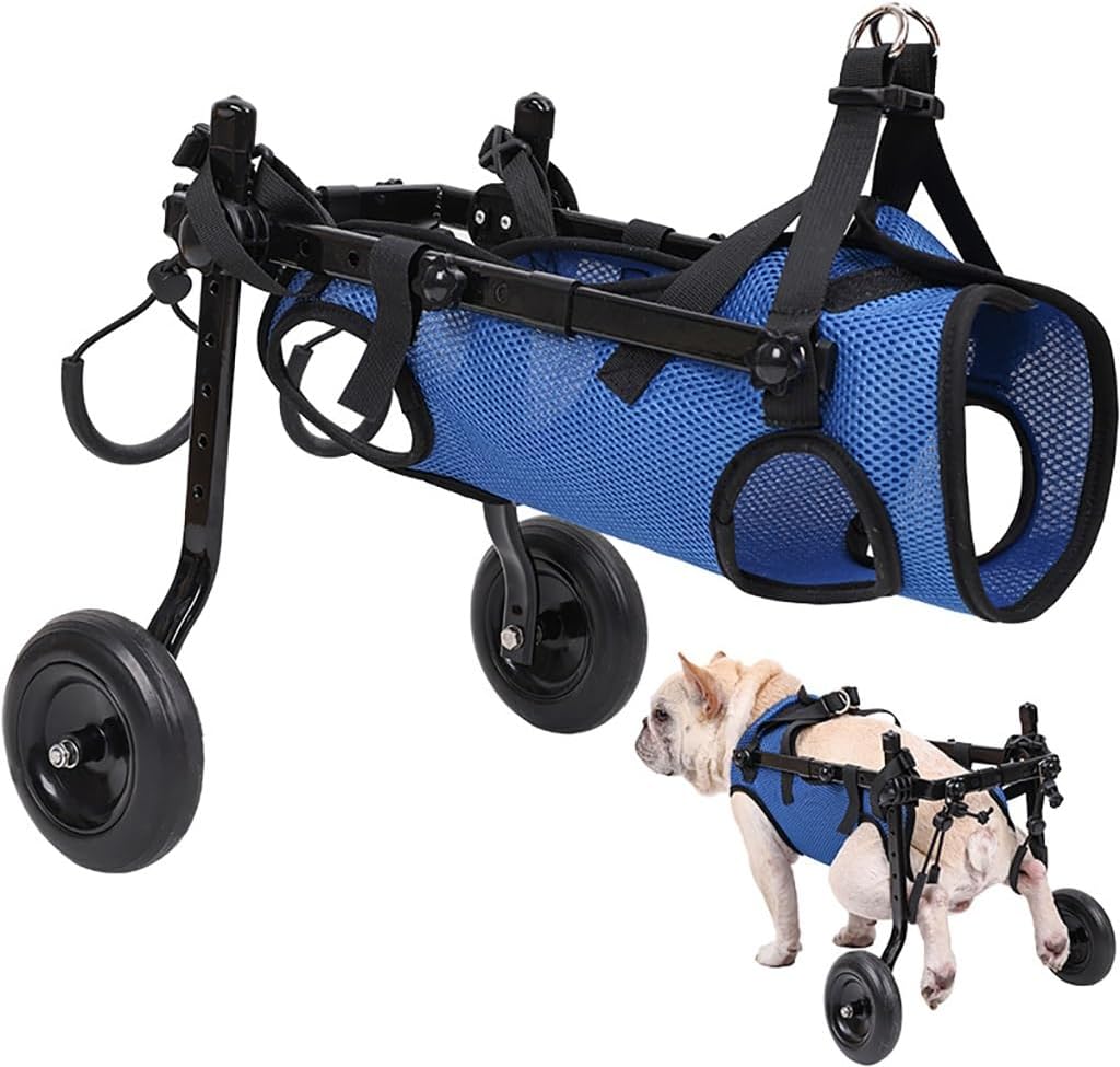 Dog Rear Leg Wheelchair, Suitable For Small Dogs And Cats’ Hind Legs/back Feet, Dog Stroller Walking Assistance, Disabled Dog Auxiliary Support Vehicle, Dog And Cat Rear Leg Exercise Vehicle ( Size :