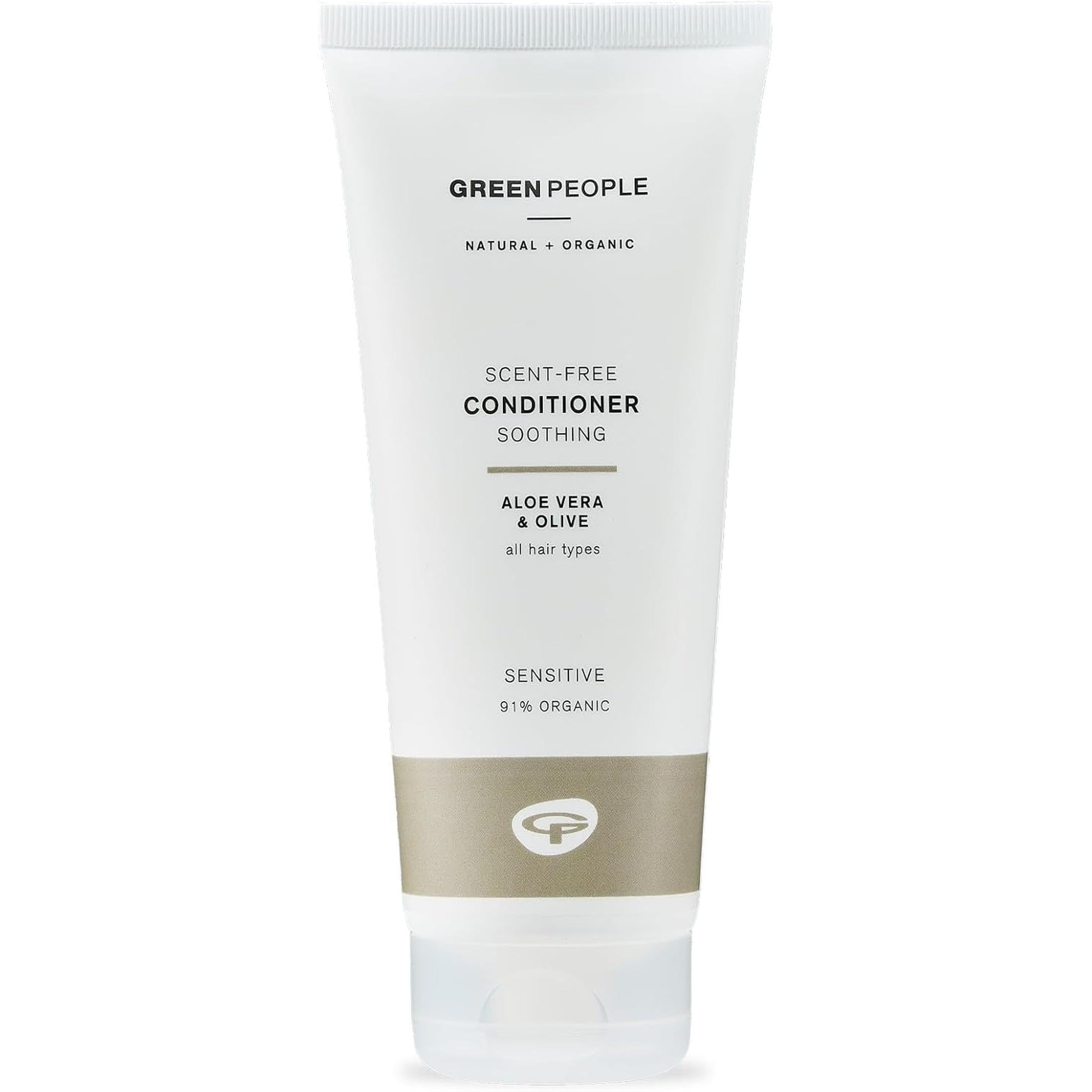 Green People Scent Free Conditioner - For All Hair Types - With Aloe Vera & Olive - Silicone Free, Vegan, 200ml