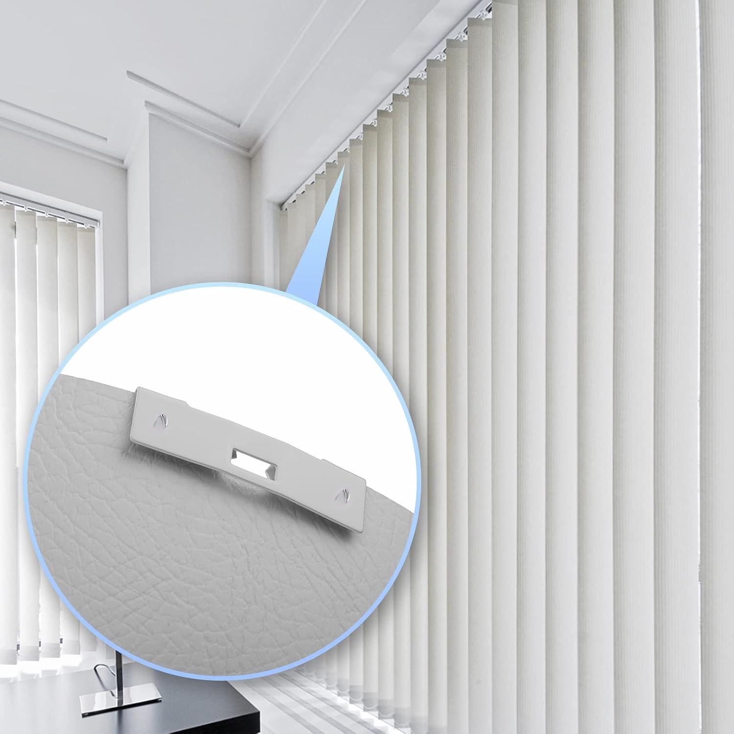 Litoexpe 12 Pcs White Vertical Blind Repair Clips
