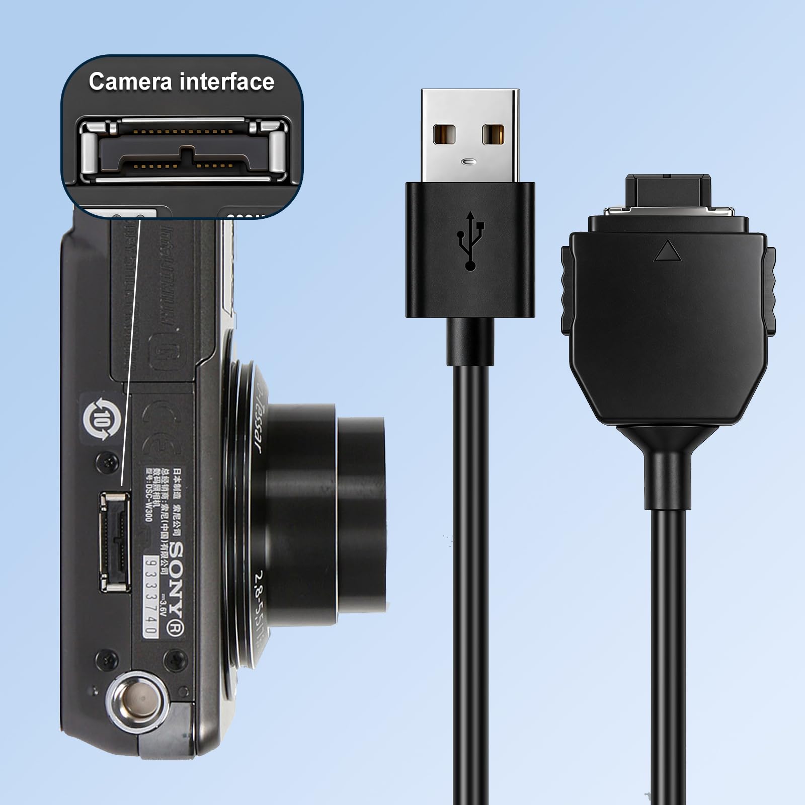VMC-MD1 USB Data Cable, Compatible with Sony Cyber-Shot DSC