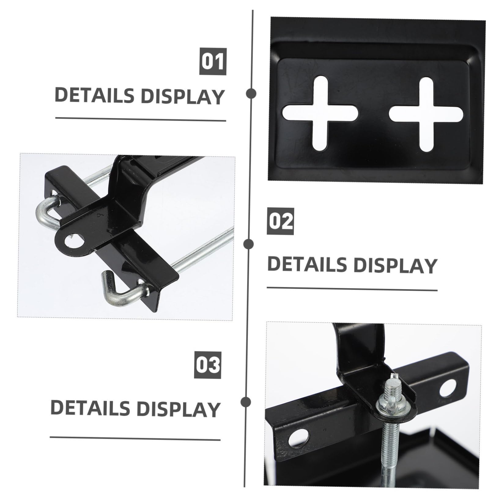Support de Fixation en Fer Noir pour 1 Set, Batterie de Voiture
