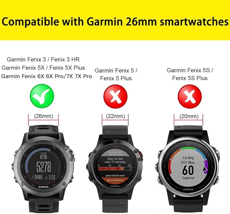 Correa de Nylon para Garmin Fenix 3/5X/6X/7X - 26mm miniatura 2