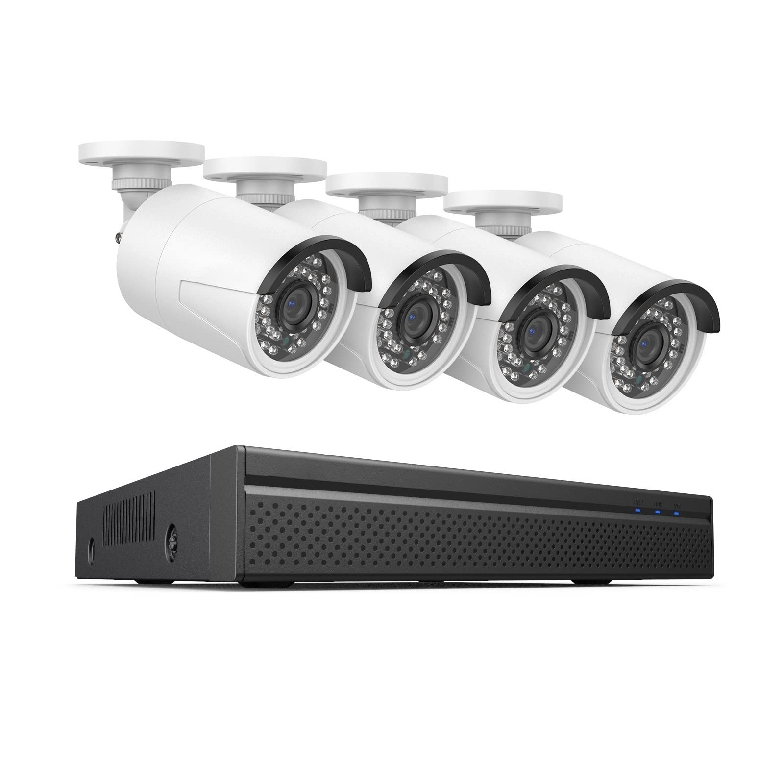 8CH 5MP HD POE Video Sicherheit Überwachung Kameras System 4PCS 5mp IP Kameras Outdoor Wetterfeste Hause NVR System (4T)
