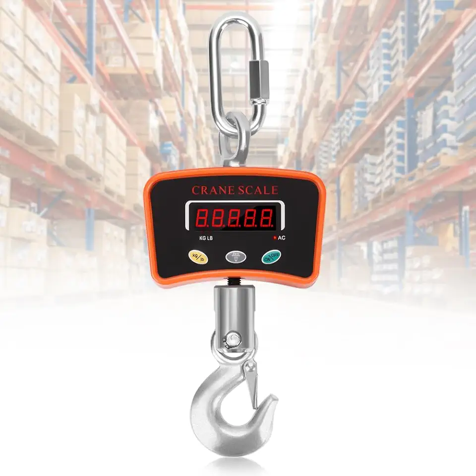 Balança Digital Suspensa, Balança de Guindaste, Balança Industrial Resistente de Alta Precisão, Precisão 1000 KG