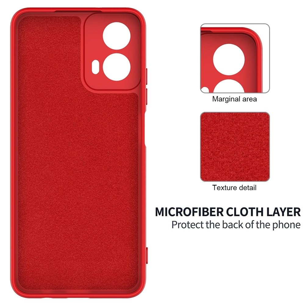 Generic Funda compatible con Moto Edge 50 Fusion 5G (color: rosa) funda trasera de silicona suave