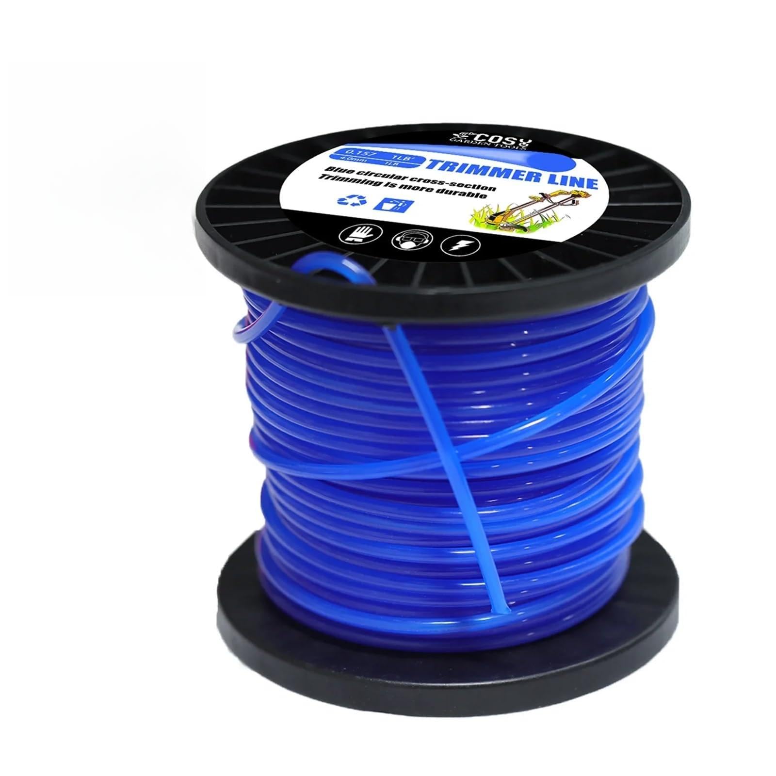 1 Rotolo 1,6/2,4/2,7/3,0/4,0 mm x 100 m Filo di Nylon for decespugliatore, decespugliatore, Tosaerba, tagliaerba, Filo Tondo(2.4mm 87m Scroll)