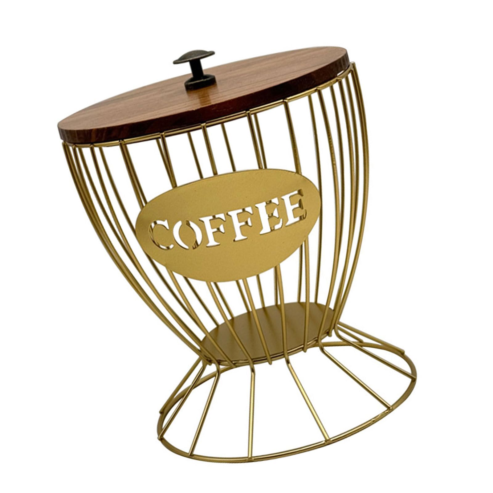 Tsophreniq Sturdy Coffee Pods Rack with Lid Modern Coffee Holder Metal Storage Rack Multifunctional Display Stand Containers