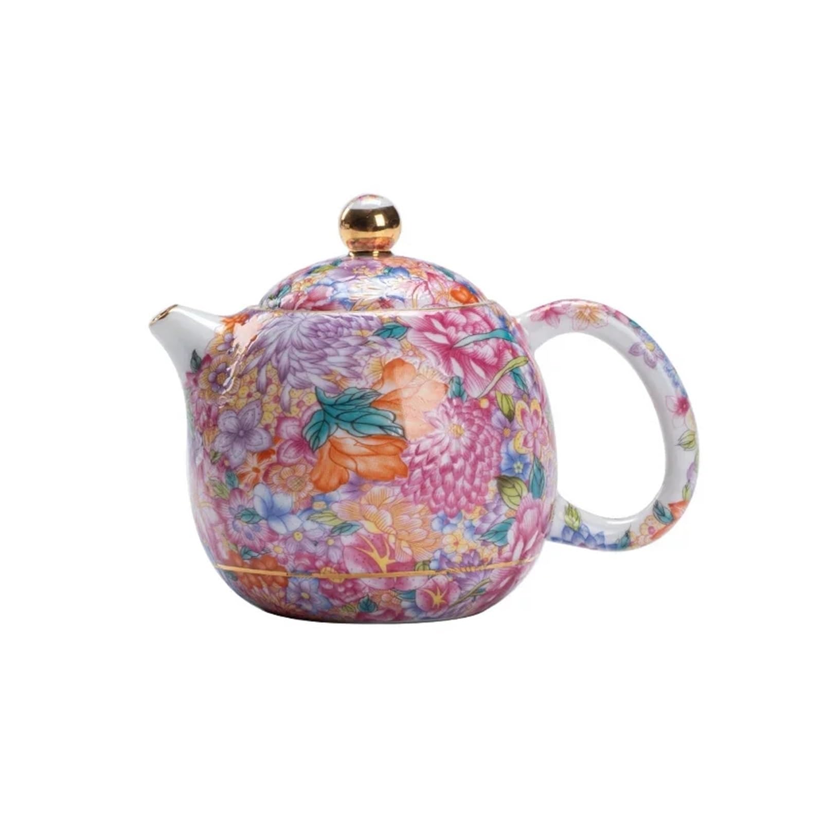 TYUHDUYUR Handmade Tea Pots Porcelain Teapot Color Enamel Teapots Teaware Ceramic Tea Accessories Tea Kettles (Multicolor As Shown)
