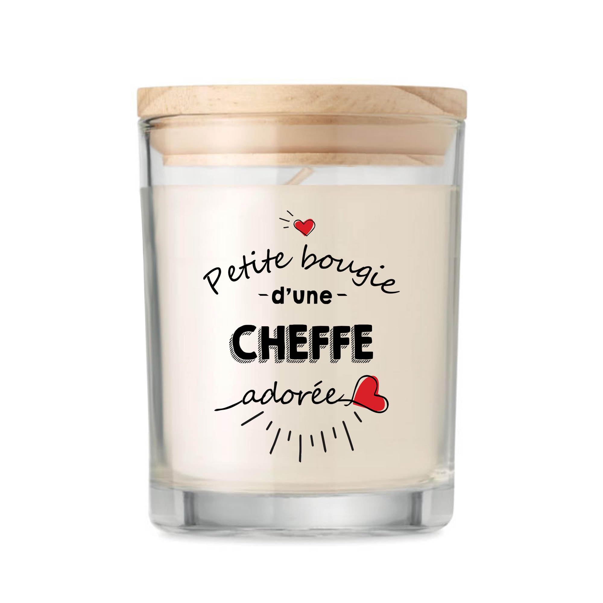 Bougie Cheffe Personnalisée Parfumée | Coffret Cadeau Retraite Secret Santa