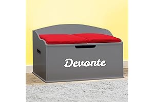 Melissa & Doug Personalized Creative Wonders Toy Box (Signature Series - Boys, Dovetail Grey)