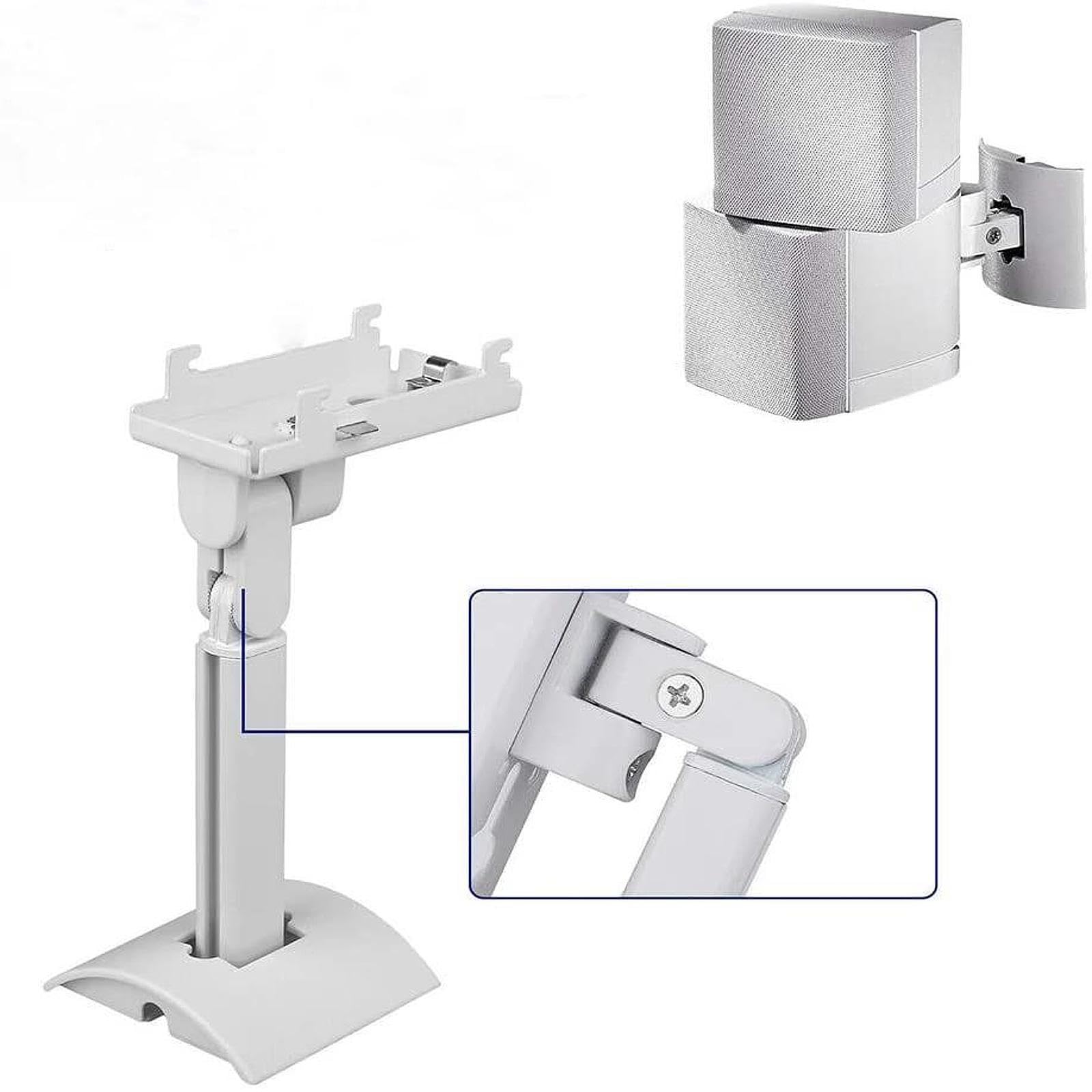 Soporte de Techo para Altavoz, Soporte de Pared para Altavoz, Soporte de Metal Simple Y Resistente, Fácil Montaje para Altavoces de Sonido Envolvente, Blanco