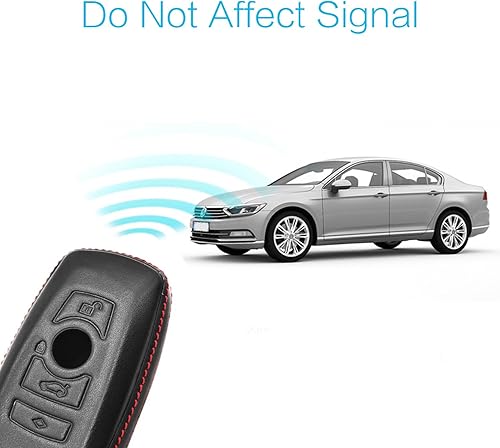 Miniatura 3 de MECHCOS Compatible con ajuste para BMW 3 5 7 Series M1 M2 M3 F05 F10 F20 F30 335 328 535 650 740 x1 x3 x4 x6, etc. Funda protectora de cuero con