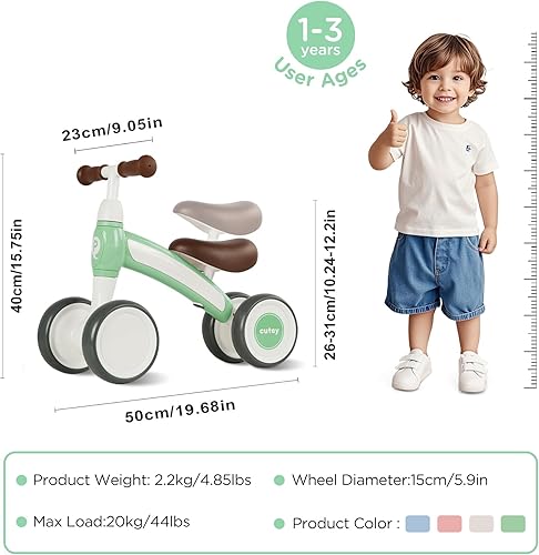 Miniatura 2 de Bicicleta de equilibrio para niños de 1 año, regalos para bebés para niños y niñas de 12 meses a 3 años de edad, juguetes de paseo para bebés,
