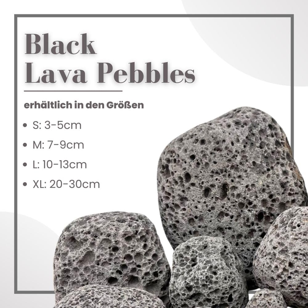 AquaOne Piedras para acuario Zen Pebbles Gris, mezcla de 12 piedras de tamaño M-XXL, decoración de terrario, nanocuenca