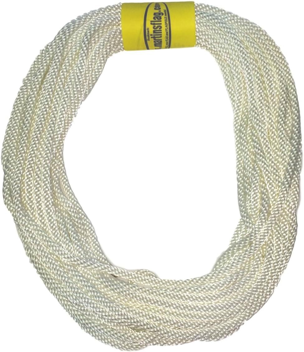 Flagpole Rope 5/16" in Various Lengths, Made in The USA, Designed for Flagpoles, Available (120 Feet)
